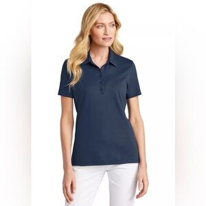 Travis Mathew Womens She Fancy Polo Shirt Size Large Vtg Indigo/Black NWT
